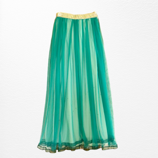 tulle top  tulle skirt women  tulle skirt long  tulle skirt  tulle  stylish  spring  special occasion.  special  skirt A line  skirt  midi skirt  maxi skirt  hijab  Green Muzdana Tulle Skirt  green  feminine  fashion  evining wear  emproidery  embroidery  elegant night  elegant  colourful  casual  palestinian  palestinian women  threads identity palestinian embroidery  arab women